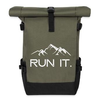 Führe es aus. - Rolltop Rucksack - Olive/Schwarz - Vorne
