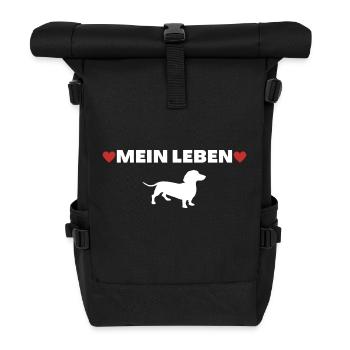 Teckel Chien Chien Chien Personne Idée Cadeau - Sac à dos roll top - noir - Devant