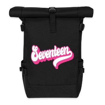 Seventeen 17th Birthday For Girls 17 Years Old - Roll Top Backpack - black - Front