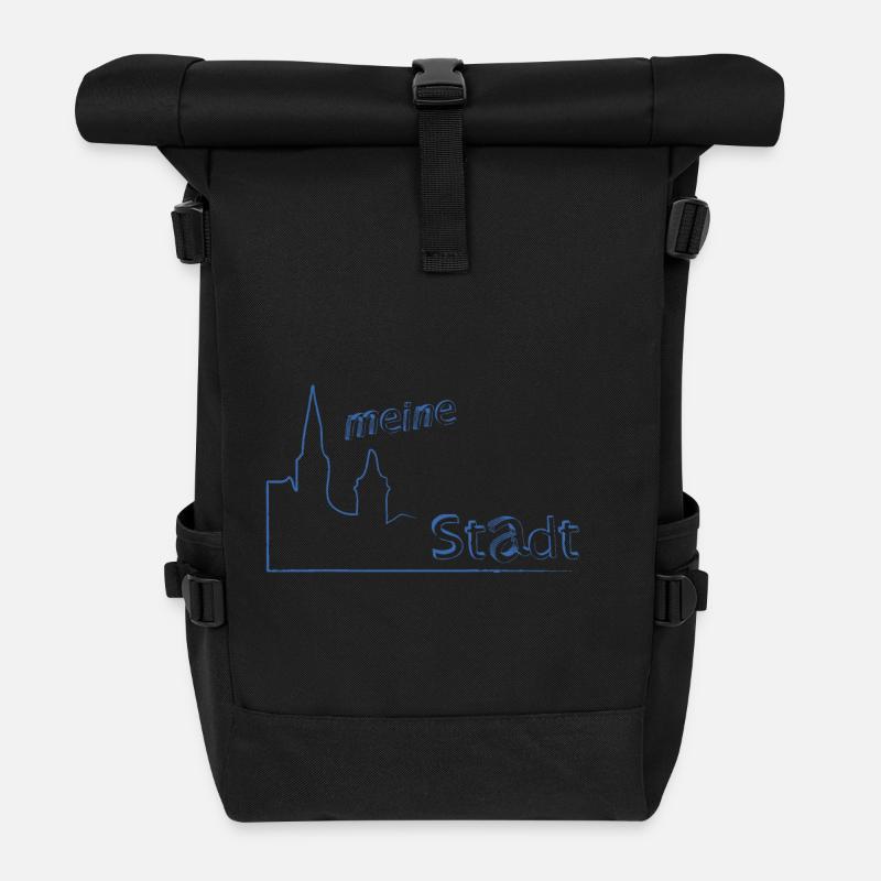 meine Stadt Var - Rolltop Rucksack - Schwarz