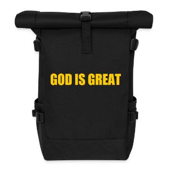 god is great - Sac à dos roll top - noir - Devant