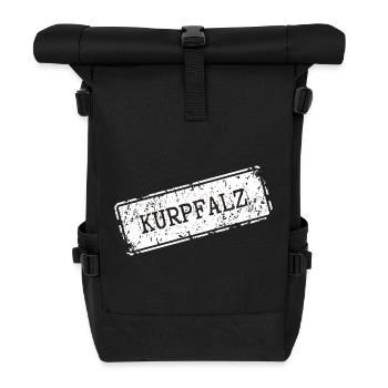 Kurrhatz Lizenzaufdruck Design - Rolltop Rucksack - Schwarz - Vorne