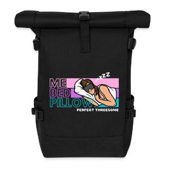 Moi lit oreiller rêve illustration - Sac à dos roll top - noir - Devant