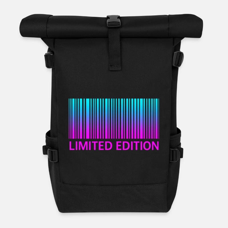LIMITED EDITION - BARCODE  - Rolltop Rucksack - Schwarz