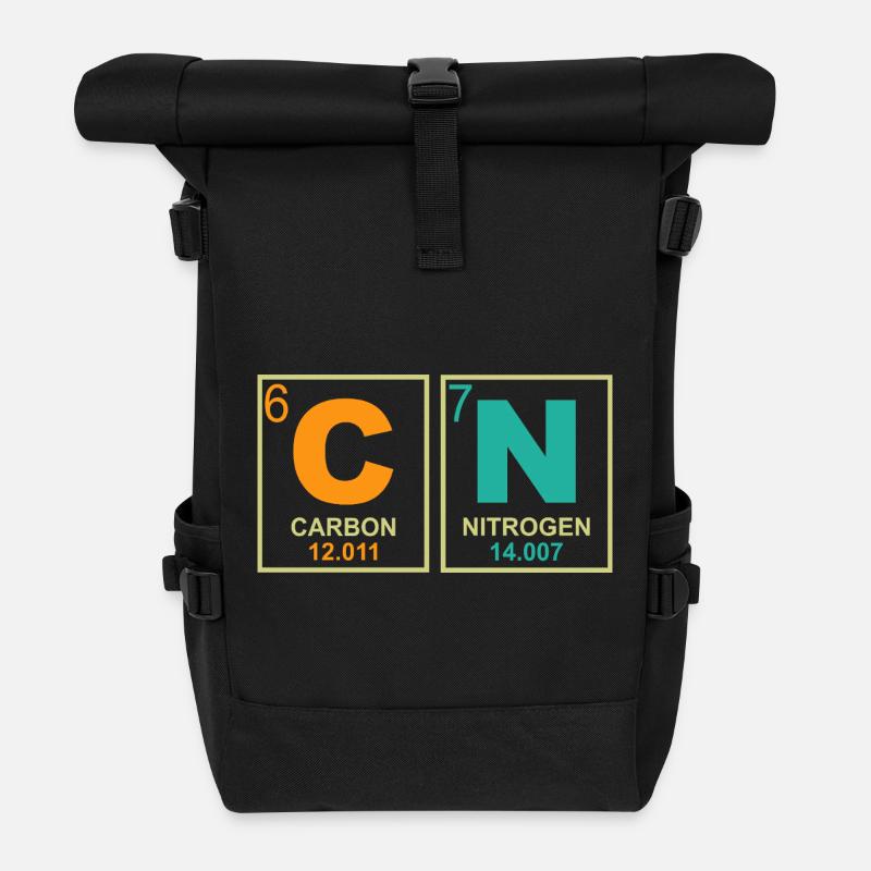67 Meme Funny Teacher Science Periodic Table Retro - Roll Top Backpack - black