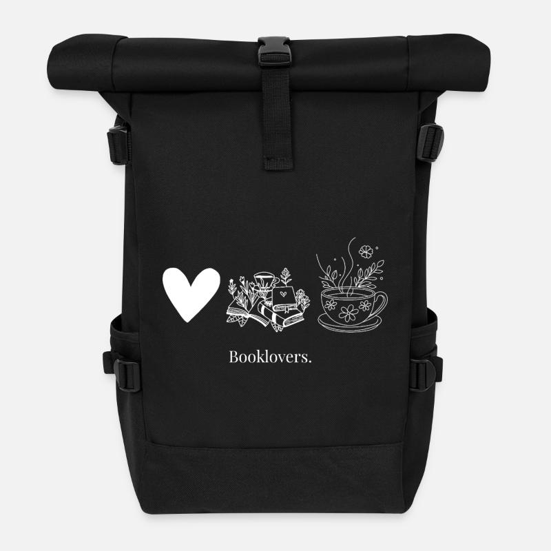 Bücherliebe Booklovers - Roll Top Backpack - black