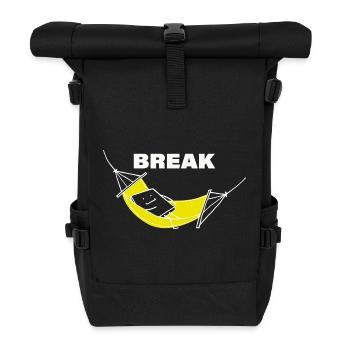 BREAK - Rolltop Rucksack - Schwarz - Vorne