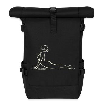 SOUL CONTOUR - Bhujangasana - Roll Top Backpack - black - Front