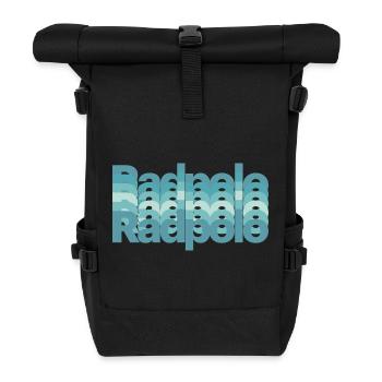 Cycling polo, indoor cycling - Roll Top Backpack - black - Front
