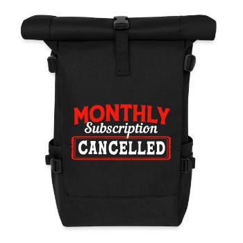 Hysterectomy uterus uterus ovary - Roll Top Backpack - black - Front
