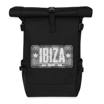 Ibiza Island Destination Design - Roll Top Backpack - black - Front