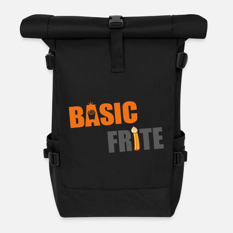 Grundlegende Pommes 2 - Rolltop Rucksack - Schwarz