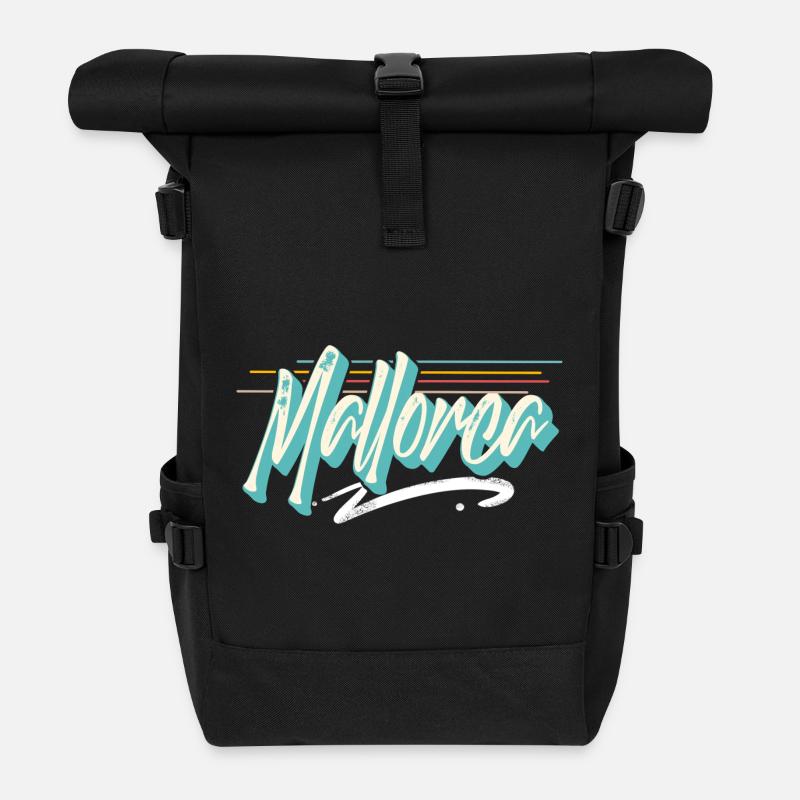 Mallorca - Rolltop Rucksack - Schwarz