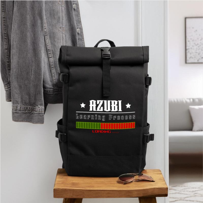 AZUBI learning process loading tshirt Rolltop Rucksack
