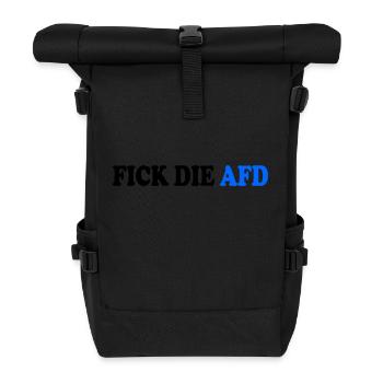 Fick die afd - Rolltop Rucksack - Schwarz - Vorne