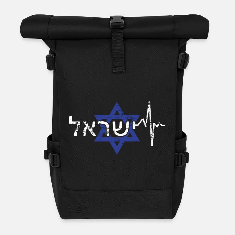 Israel - Rolltop Rucksack - Schwarz