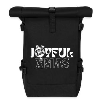 Festliche Weihnachtsfreude Grafikdesign - Rolltop Rucksack - Schwarz - Vorne