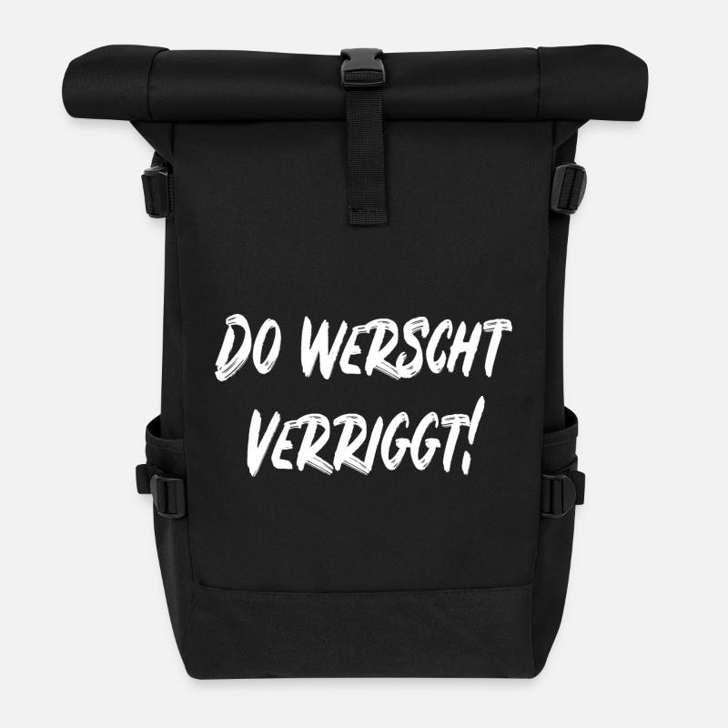 Do werscht verriggt! - Rolltop Rucksack - Schwarz