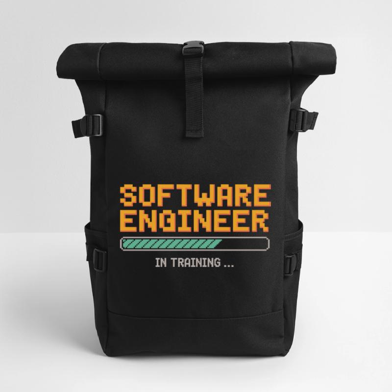 Software Developer in Training Debugging Humor Roll Top Backpack