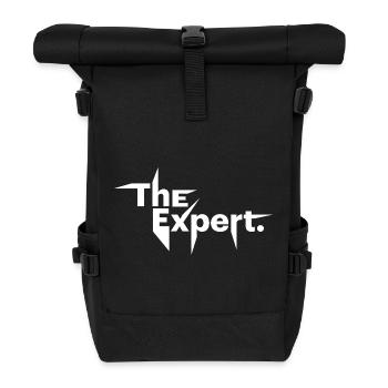 The Expert , Statement, Know-It-All - Roll Top Backpack - black - Front