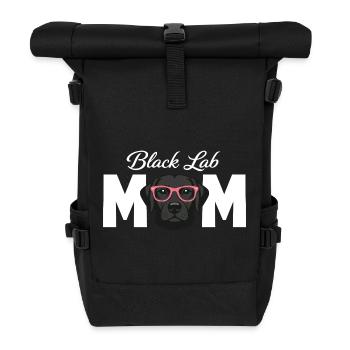 Schwarze Labrador-Mutter Schwarzer Labrador-Liebhaber - Rolltop Rucksack - Schwarz - Vorne