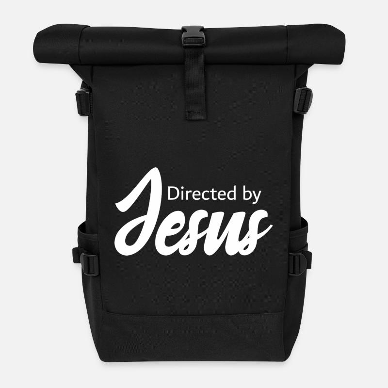 Regie_Jesus Déclaration - Sac à dos roll top - noir