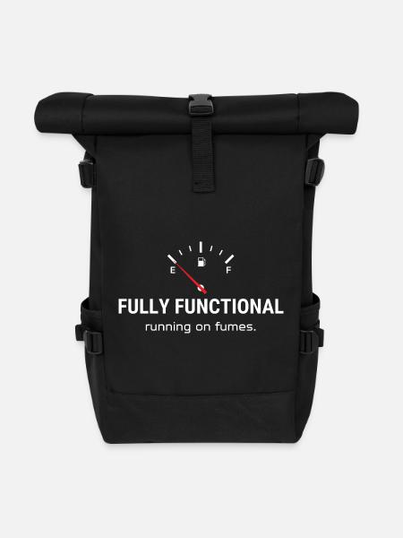 Fully Functional – Running on Fumes - Rolltop Rucksack - Schwarz