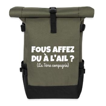 militaire, septième compagnie, 7ème compagnie - Sac à dos roll top - olive/noir - Devant