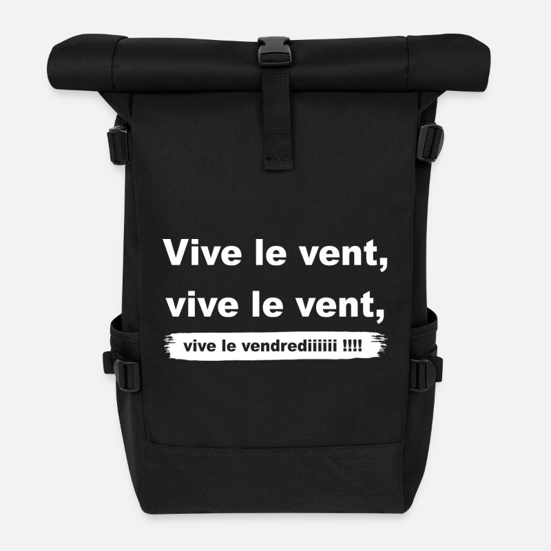 Citation énergique pour vendredi - Sac à dos roll top - noir