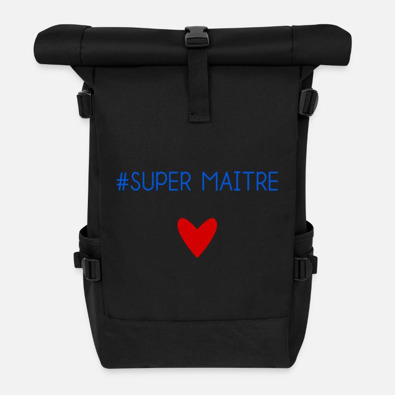 MAÎTRE. MAITRE. MERCI. MERCI MAÎTRE. MAITRE - Sac à dos roll top - noir