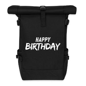 Happy Birthday - Rolltop Rucksack - Schwarz - Vorne