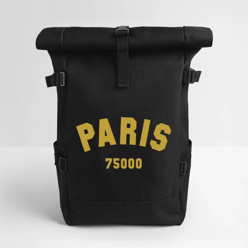 PARIS Postal code Roll Top Backpack