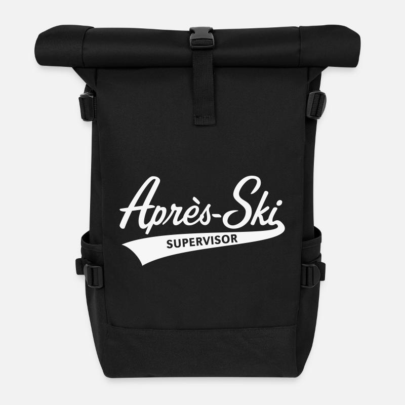 Après-Ski – Supervisor (Schriftzug Apres Ski / W) - Rolltop Rucksack - Schwarz