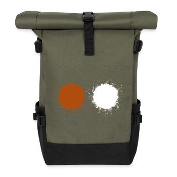 Braun Weiß - Rolltop Rucksack - Olive/Schwarz - Vorne