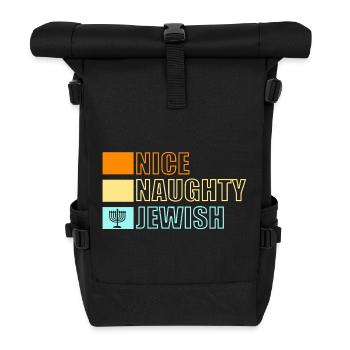 Hanukkah Chanukkah Hanukah - Rolltop Rucksack - Schwarz - Vorne