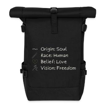 One Vision. One Freedom. One Humanity. - Roll Top Backpack - black - Front