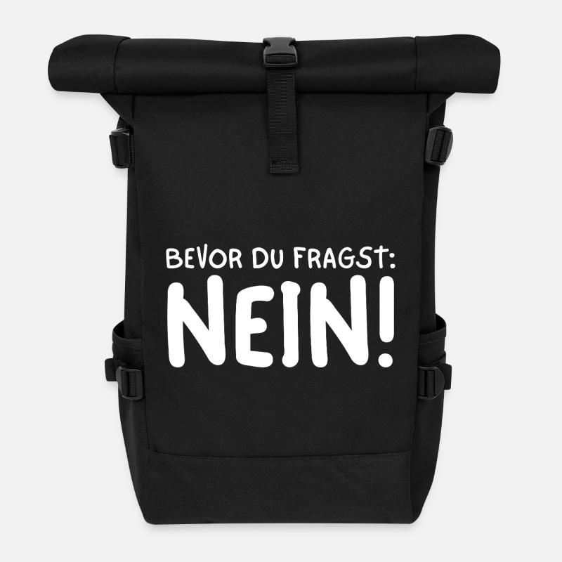 BEVOR DU FRAGST NEIN! - Rolltop Rucksack - Schwarz