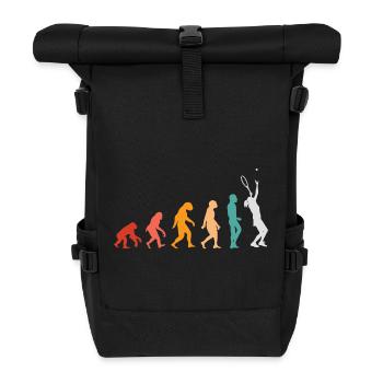 Tennisentwicklung - Rolltop Rucksack - Schwarz - Vorne