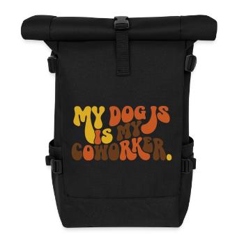 Mein Hund ist mein Partner: Homeoffice-Einrichtung - Rolltop Rucksack - Schwarz - Vorne
