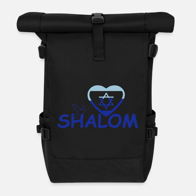 Cadeau de Shalom - Sac à dos roll top - noir