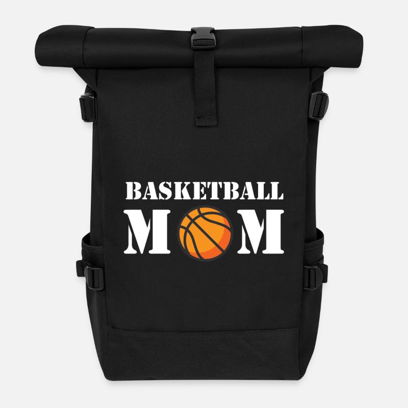 Basketball Mom - Rolltop Rucksack - Schwarz