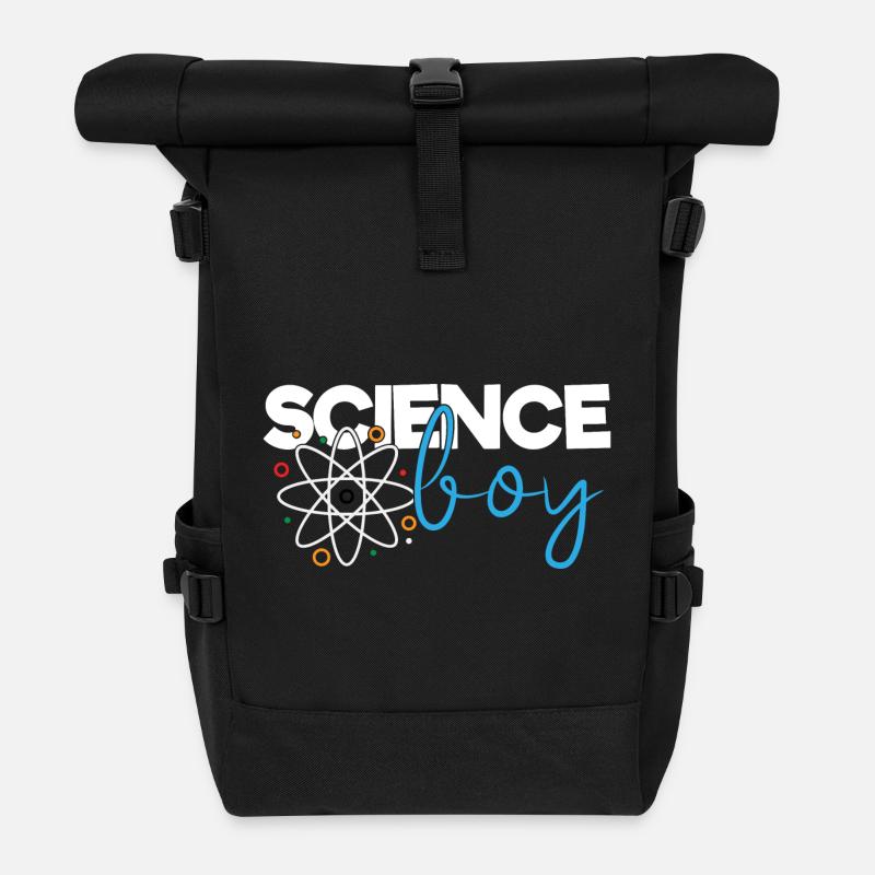 Science Boy - Rolltop Rucksack - Schwarz