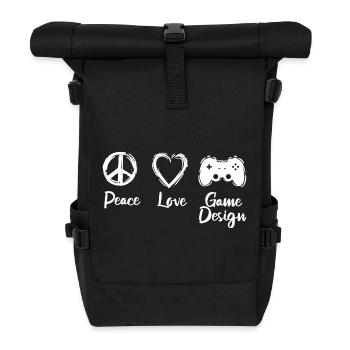 Spieleentwicklung Motivation - Rolltop Rucksack - Schwarz - Vorne