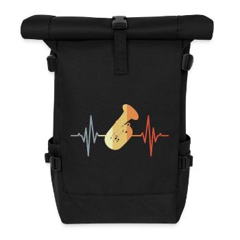 Tuba Heartbeat - Roll Top Backpack - black - Front