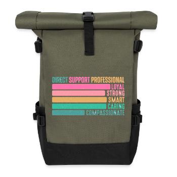 Direct Support Professional - Roll Top Backpack - olive/black - Front