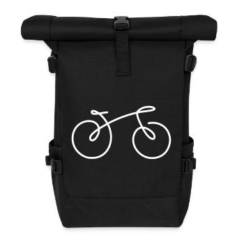 Vélo à roues de vélo (couleur changeable, personnaliser) - Sac à dos roll top - noir - Devant