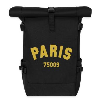 9e arrondissement de PARIS - Sac à dos roll top - noir - Devant