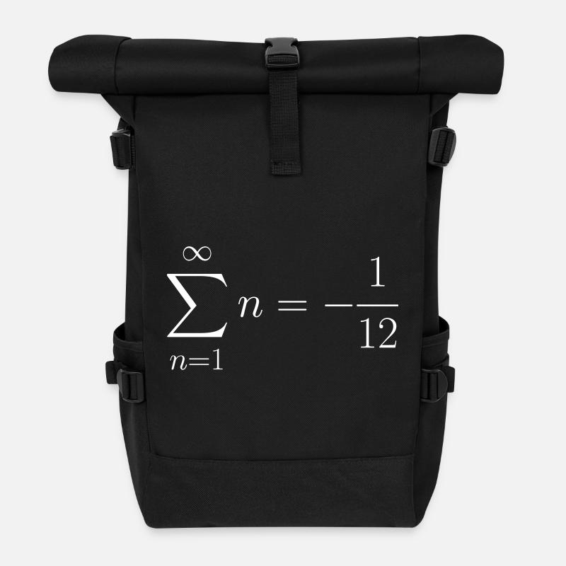 Zeta of -1 - Roll Top Backpack - black