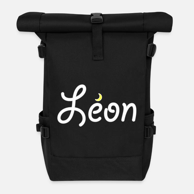 Léon - Sac à dos roll top - noir