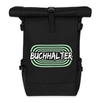 Buchhalter - Rolltop Rucksack - Schwarz - Vorne